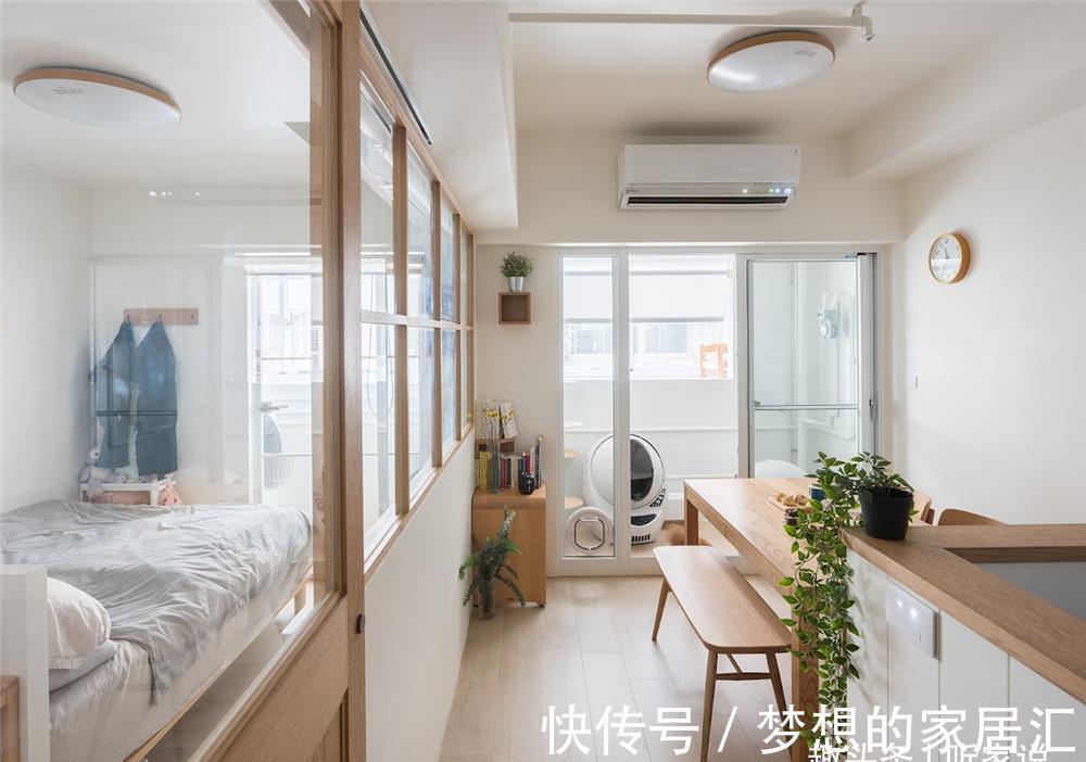 梳妆台|90后夫妻的1室1厅婚房:41㎡住下2个人3只猫,入住半年生活太惬意