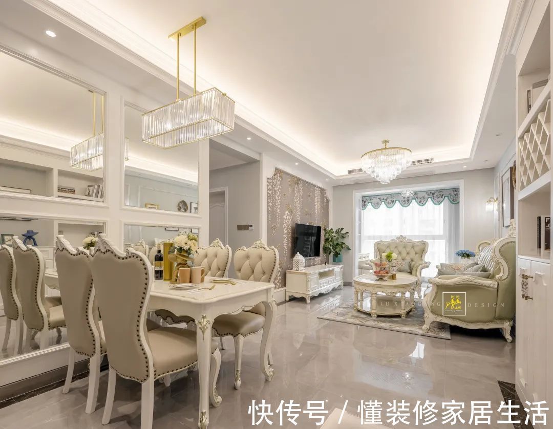简欧风|93㎡简欧风,轻松舒适的华丽,浪漫精致而高级