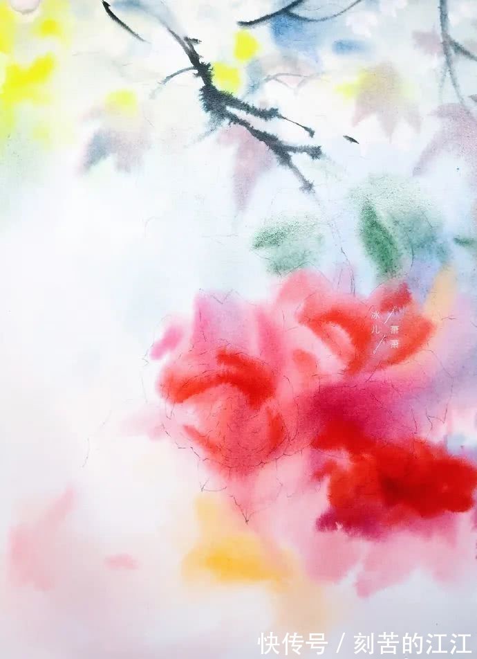 花瓣@水彩这样画,也太美了吧!居然把花瓣画出透明的感觉,看完忍不住保存!