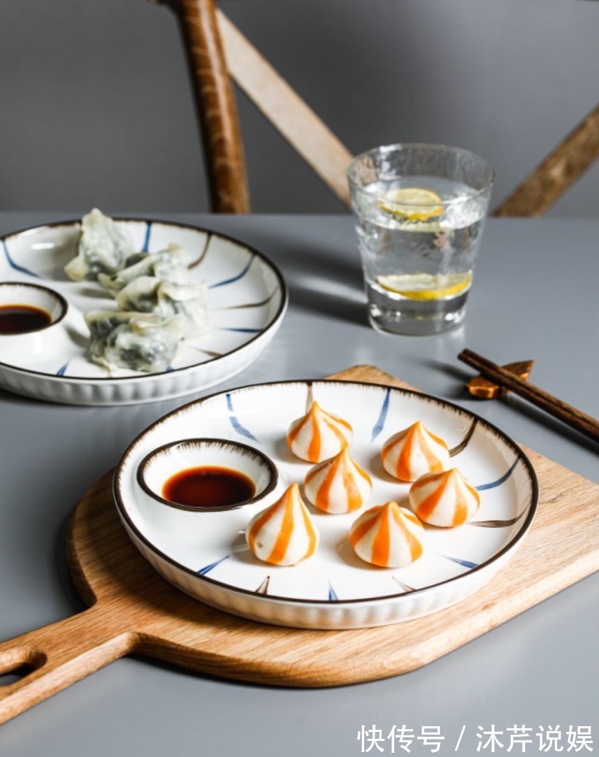 饺子盘|现在的人太聪明了,饺子盘带醋碟,这个设计真的太人性化了