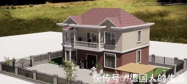 庭院|欧式二层农村别墅,占地93平还带庭院,父母养老首选