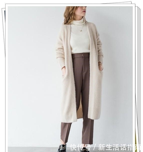 轻熟风 白色开衫的秋季轻熟风搭配示范!3种长度24例穿搭look分享!