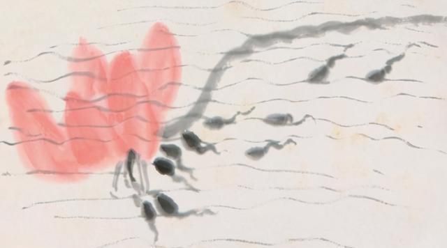倒影#齐白石送给弟子的一幅画,10只蝌蚪隐藏宝藏,送给懂画的人