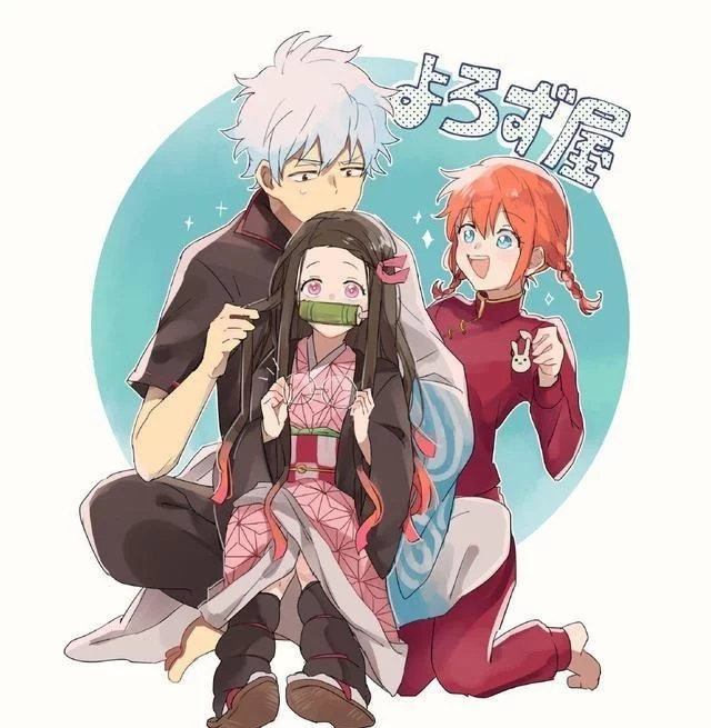 当银魂角色遇上 鬼灭之刃 日常搞笑又有趣 银桑开启带娃模式 咔嗒手办网