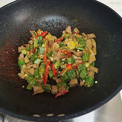 秋葵|秋葵炒牛肉丁