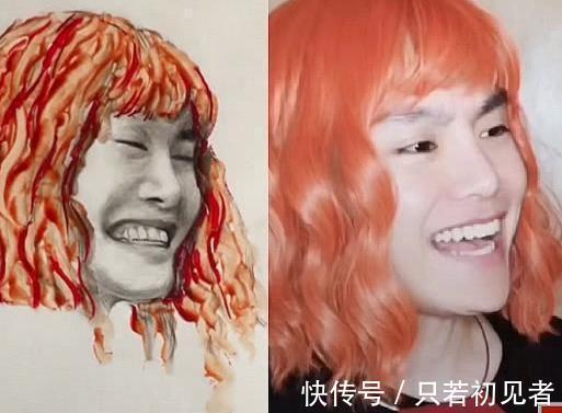 毛毛@美术生用一包“番茄酱”瞎画,看到成品,网友:毛毛姐要打人!