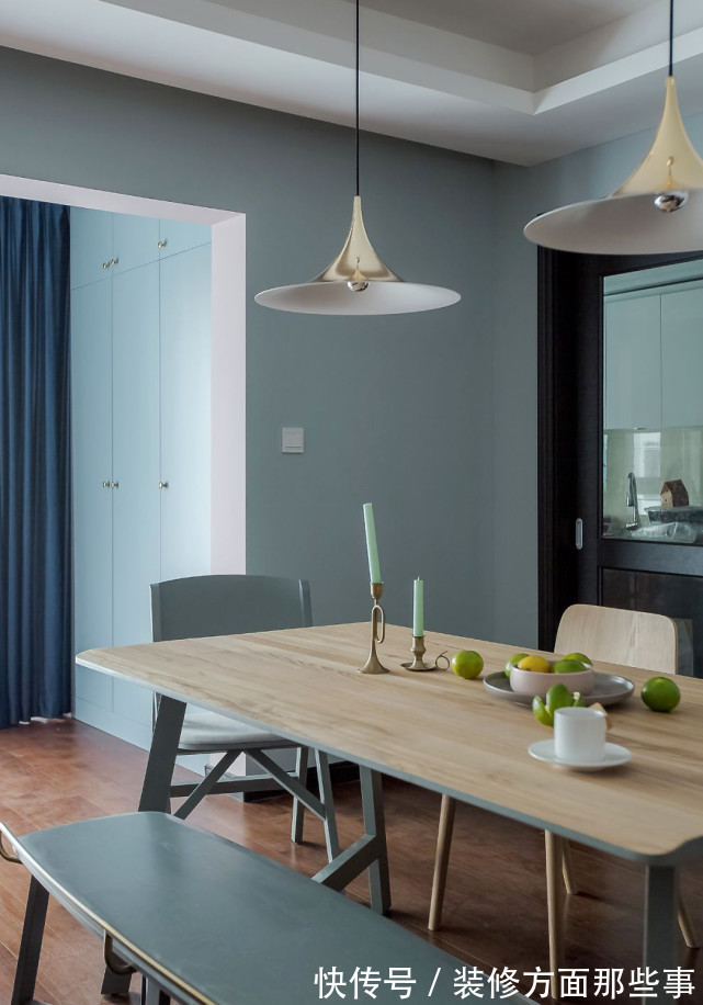 三居室|124平北欧风三居室,低纯度色彩搭配有闲适柔美的氛围