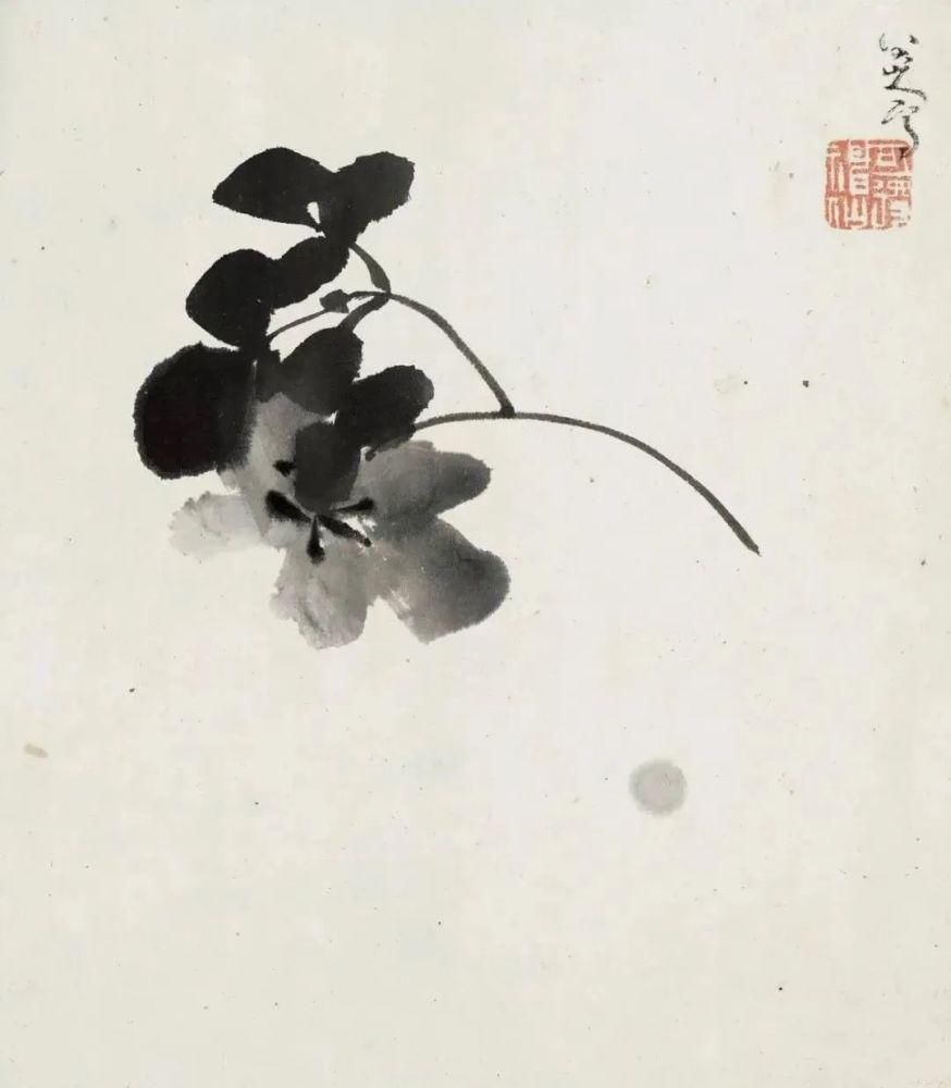 米氏$这套册页当不仅仅有山水也有花鸟,就是没有的是大红大绿的色彩