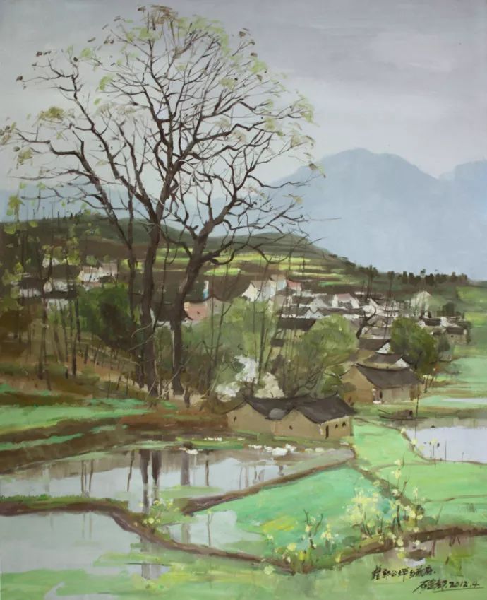 笔触|国画意境,油画笔触——石建都 笔下清新唯美的诗意油画