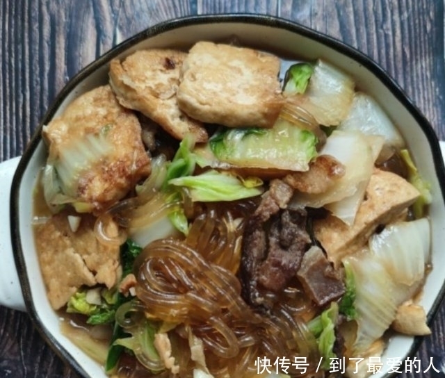 白菜猪肉炖粉条,家常美味快手菜