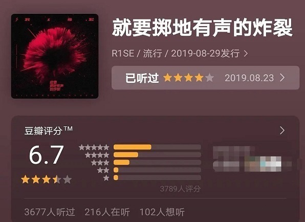 perc 6大限定团首张EP评分,两大男团评分一样,这一组合评分最低