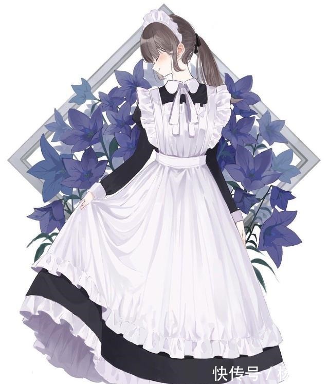 温柔|画师绘制鲜花风格女仆装,你最在意的花朵,代表着哪个小姐姐