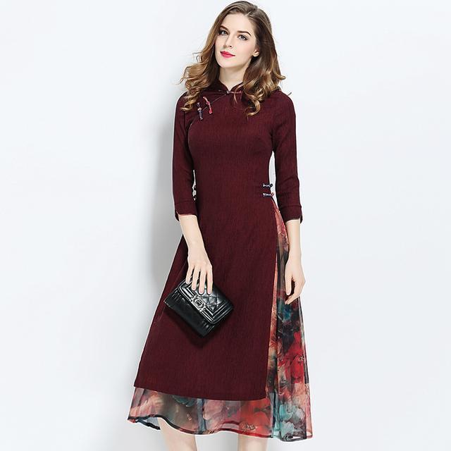 连衣裙|古韵高雅的旗袍裙,造就出一个大家闺秀