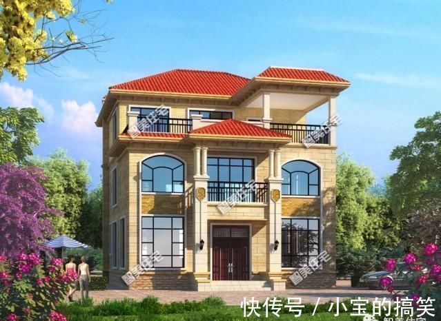 造价|宽11-12米间的两栋别墅,第一栋客厅挑空带飘窗,造价30万