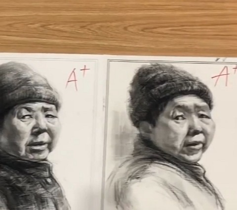 好学生$美术生A+和Z的区别,一个天一个地,这差距要气死老师