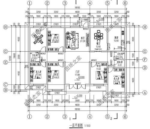 卧室|一层自建房图纸，最后一款养老房的首选，图纸看完快收藏