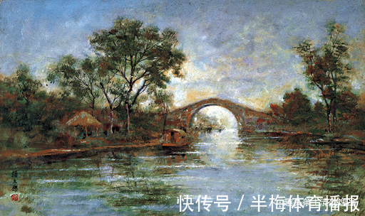 少年时代$中国早期油画家:颜文樑油画作品欣赏