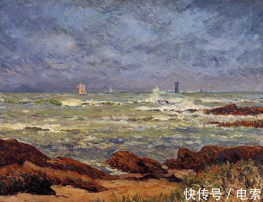 风景@他是法国著名印象派画家,风景油画集合众家之技法,然后自成一格