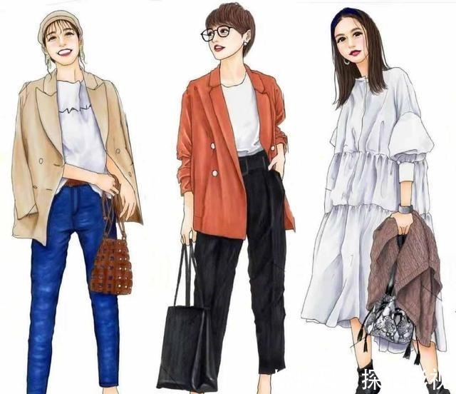 手绘 学色彩有什么用日本插画师的早春“手绘配色”，27套穿搭真绝了！