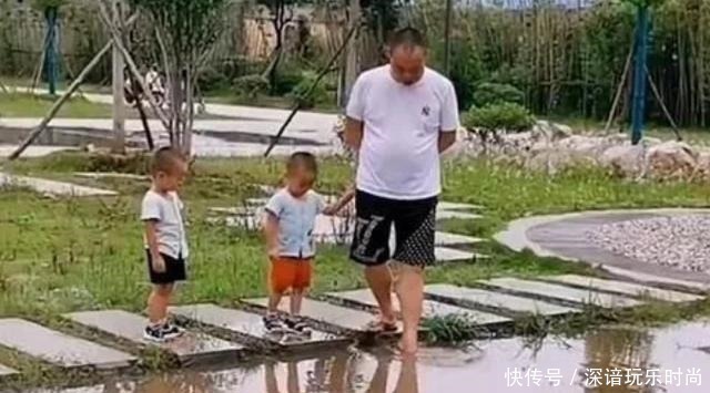 回家|爸爸带双胞胎儿子出去玩,快天黑了都没回家,妈妈找到后哭笑不得