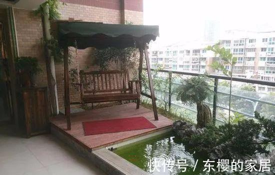 阳台|3平阳台都能利用起来?老爸非要自己砌个养鱼池,还说能旺风水