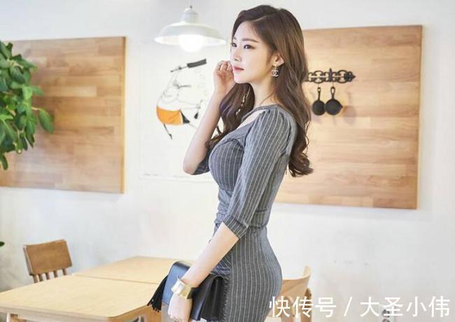 美女|美女写真:漂亮的条纹紧身裙美女少妇气质迷人凸显好身材