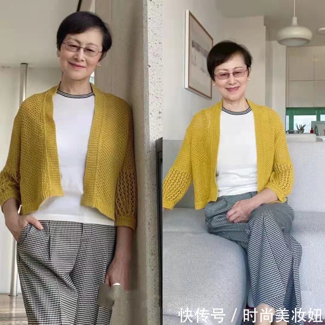 腰带 这位60岁奶奶比年轻人还会穿,打扮优雅不扮嫩,靠穿搭赢得体面