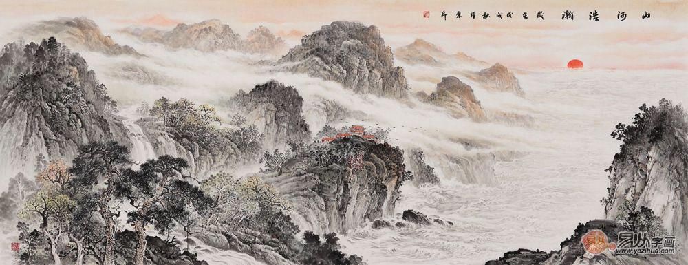  来源于易从|家里客厅挂什么画好?具备这五点的山水画更符合中国家庭的需求