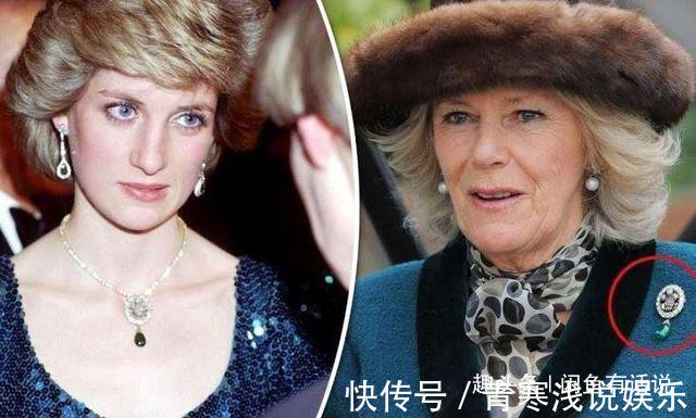 礼服@戴安娜生前的经典项链,被卡米拉改成胸针,却戴一次被人骂一次
