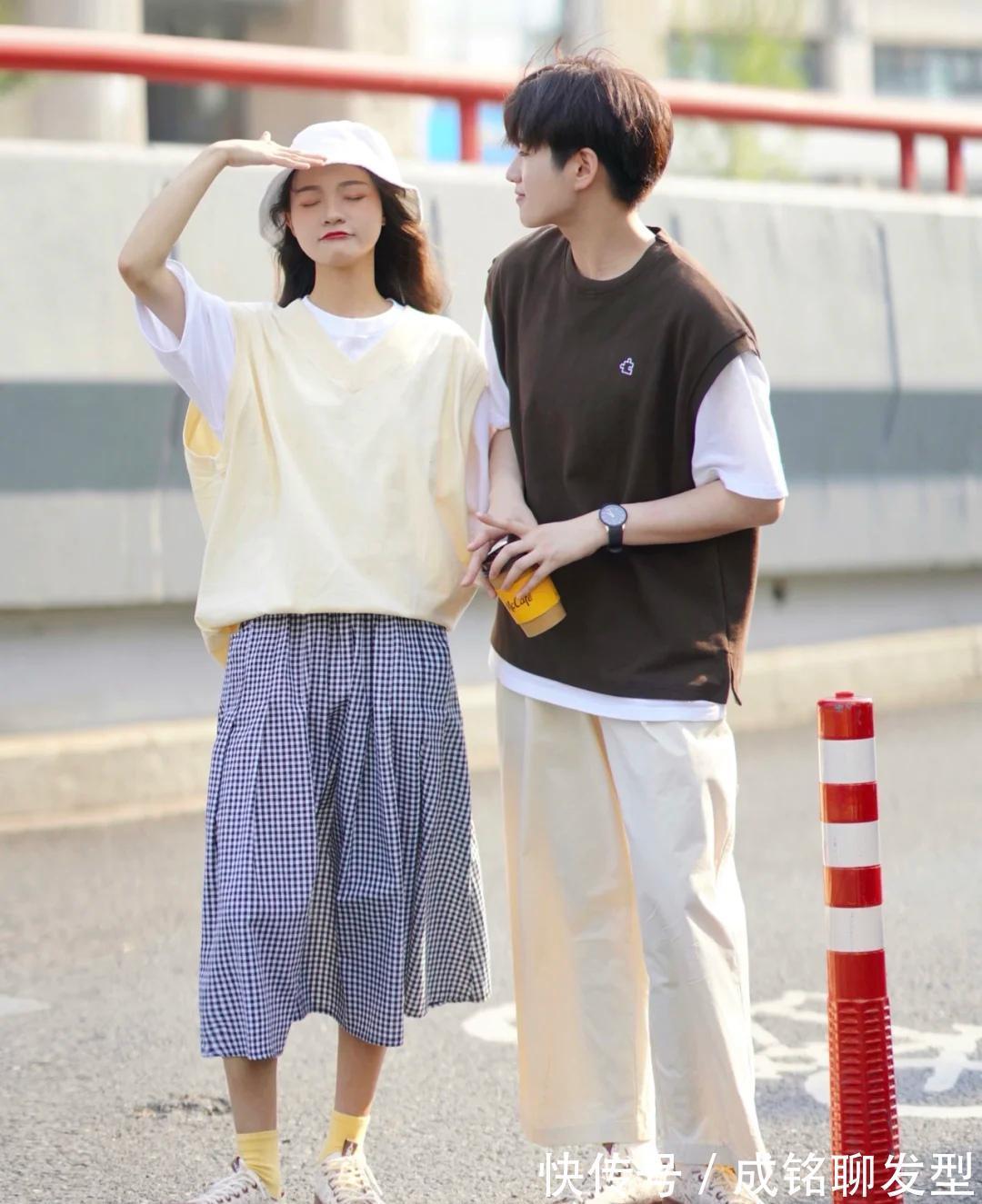 众不同感|情侣装怎么穿出与众不同感？10组小清新情侣搭配，简约时尚有新意