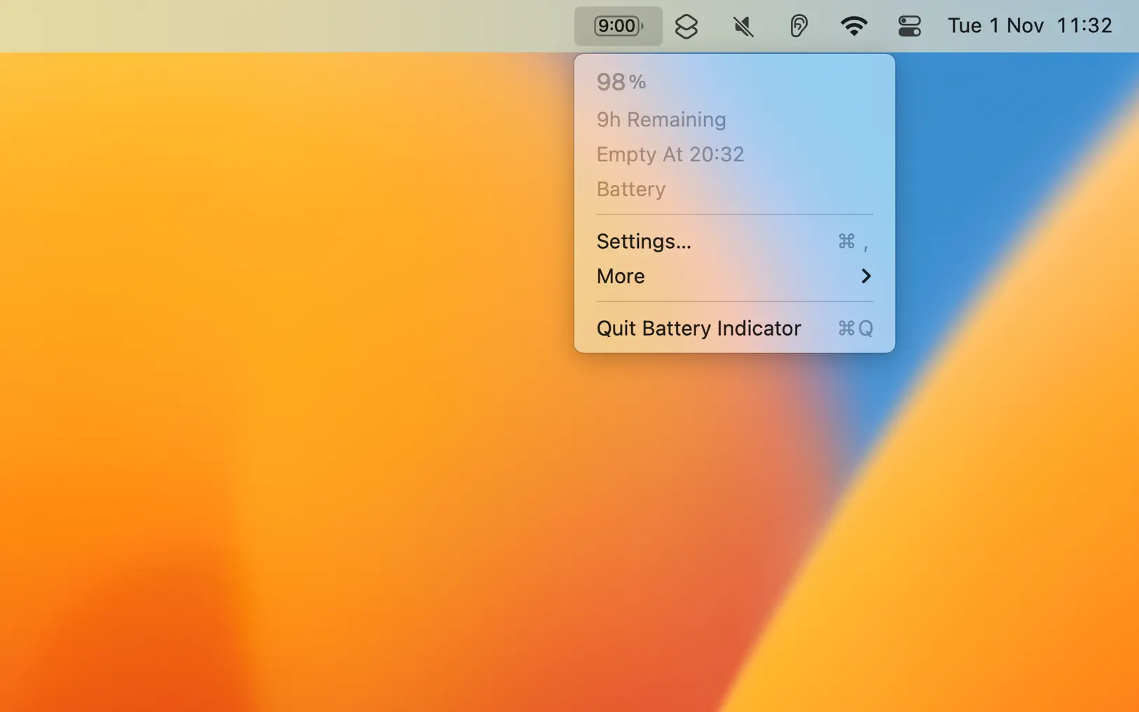 Battery Indicator for Mac v2.16.1 MAS 菜单栏显示剩余电量-下载否
