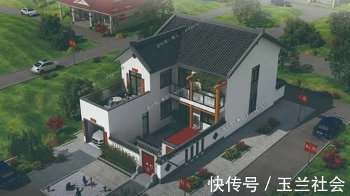 别墅|4款三合院农村别墅,第二款获得100万的点赞,实实在在建得起