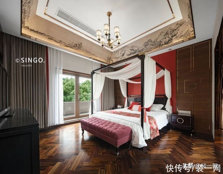 别墅|300㎡新中式实景的“方圆人生”，对称式别墅显中式传承