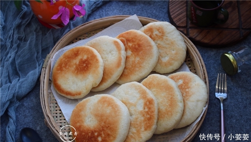 发面饼新做法,低糖又简单,暄软蓬松有嚼劲,比面包还好吃
