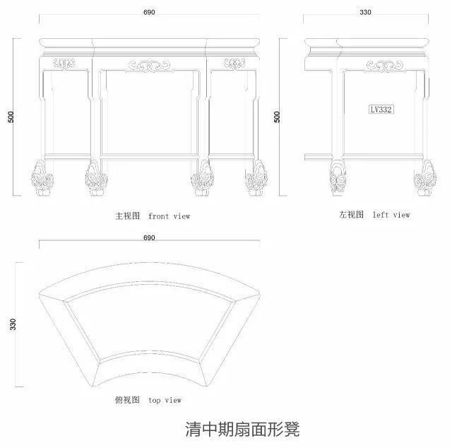 明清家具凳类的设计图纸汇总，需要的带走！（附详细图纸）