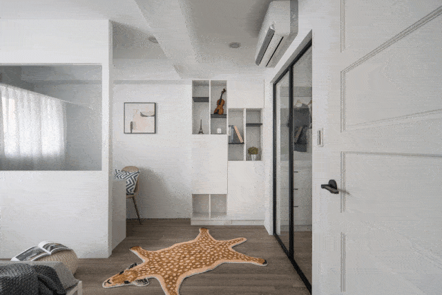 六角砖|65㎡老破小爆改三室+小书房,老破小完美逆袭