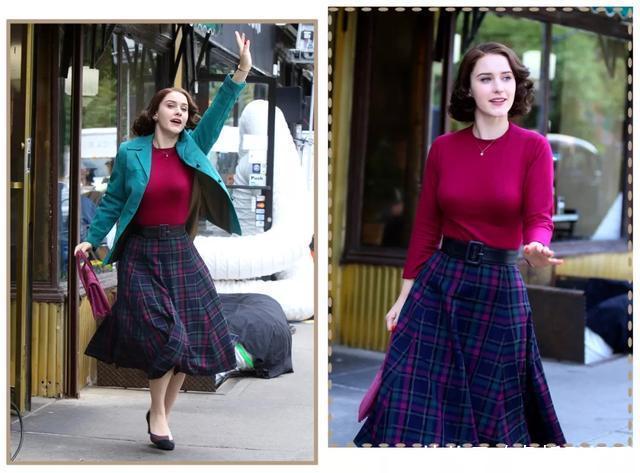 了不起的麦瑟尔夫人，她的大衣有100件吧！复古摩登配色超时髦