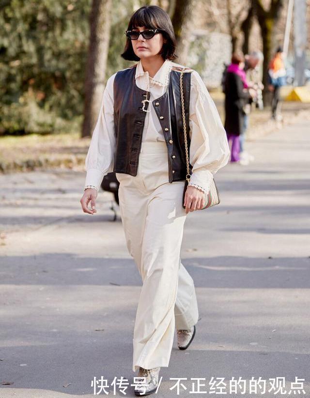 马甲过时了那是你不会穿,加件内搭叠穿照样美翻整个秋天