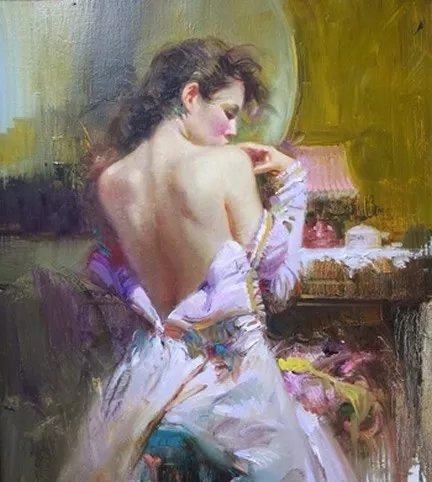 人物#皮诺德埃尼的油画人物,色彩斑斓,动静结合,光彩照人