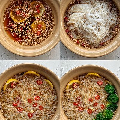 西蓝花|无油捞汁粉丝