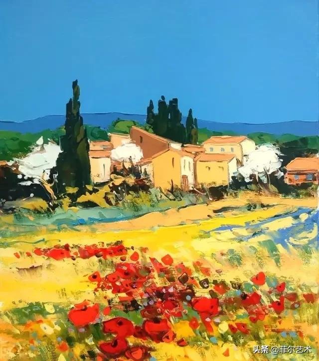 风景|法国画家Francis Taussac 笔下明快浓烈的色彩风景油画作品欣赏