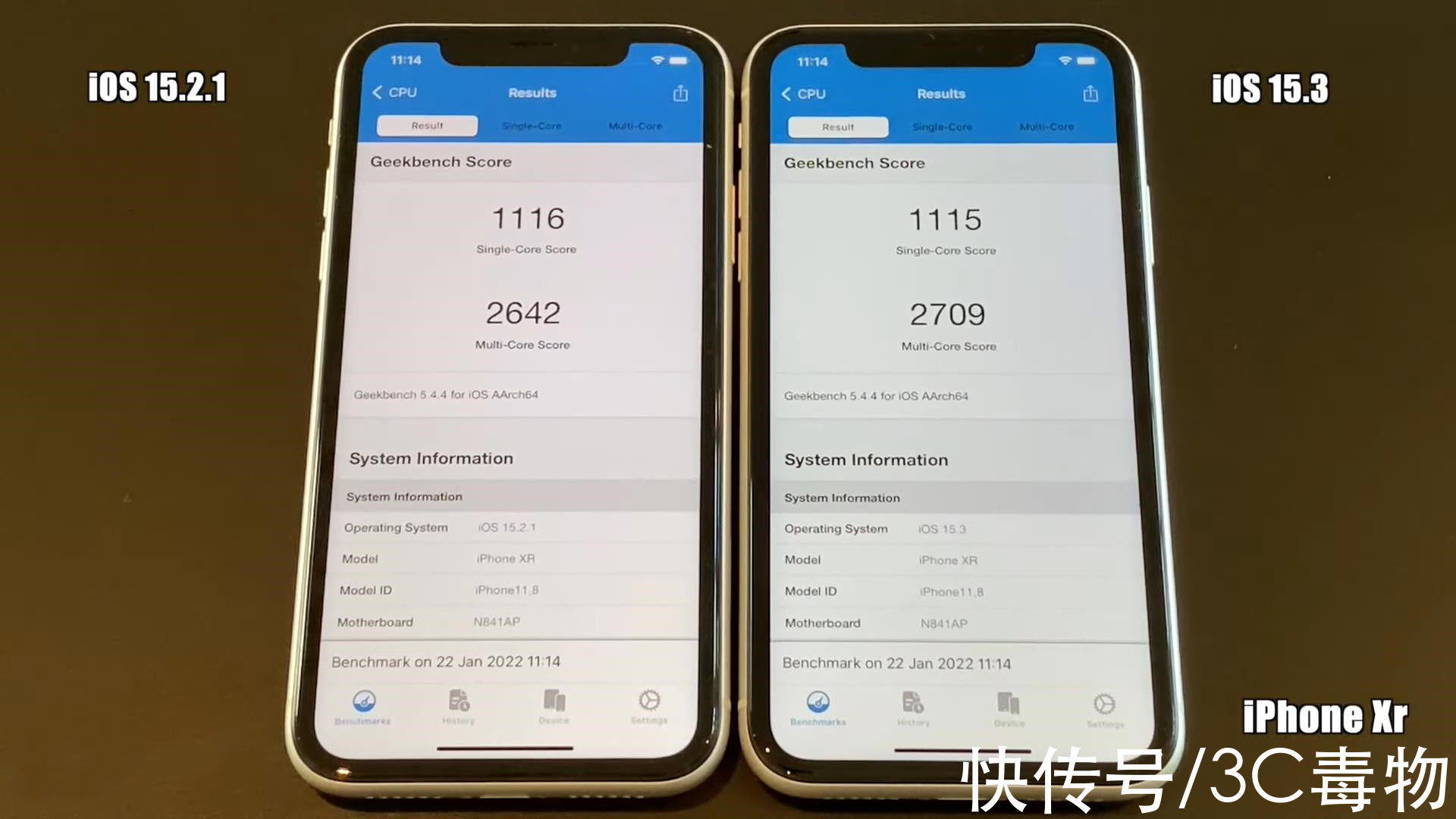 单核|iOS15.3升级后表现如何？8部iPhone实测，这几部不建议升级