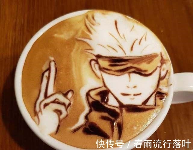 钉崎野蔷薇|当《咒术回战》变身咖啡拉花,虎子可爱,五条悟老师依旧那么帅!