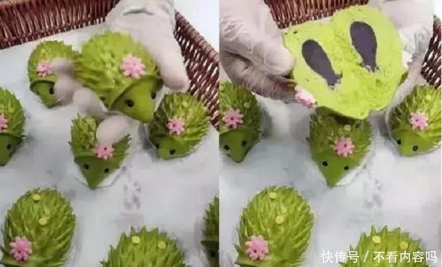 蛋糕模仿秀,忍了西瓜,忍了刺猬,看到图5坐不住了,是真的秀!
