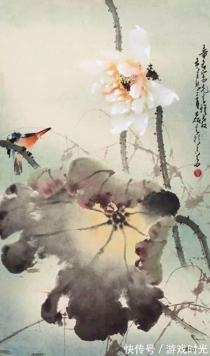 荷花&「津门网」赵少昂的荷花是经历过风霜洗礼后的模样,有岁月的味道