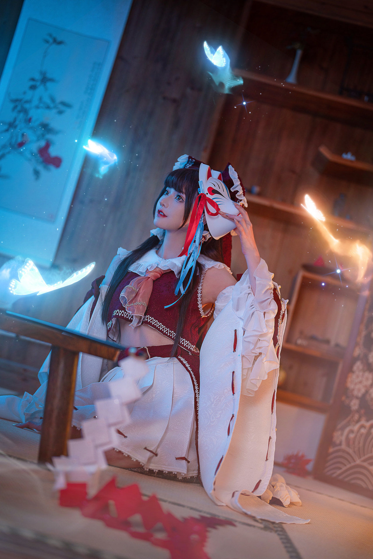 博丽灵梦cosplmusedash &东方project，玛莉嘉&博丽灵梦cosplay