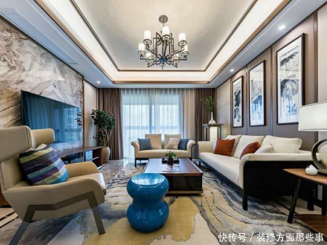 墙体|130平中式风时尚与优雅并存,谁说中式只是老年人的专属