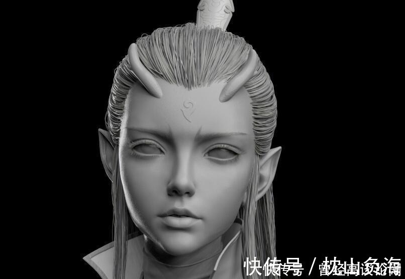 cospl10万元敖丙手办,30万根头发可见,脸上还有红血丝