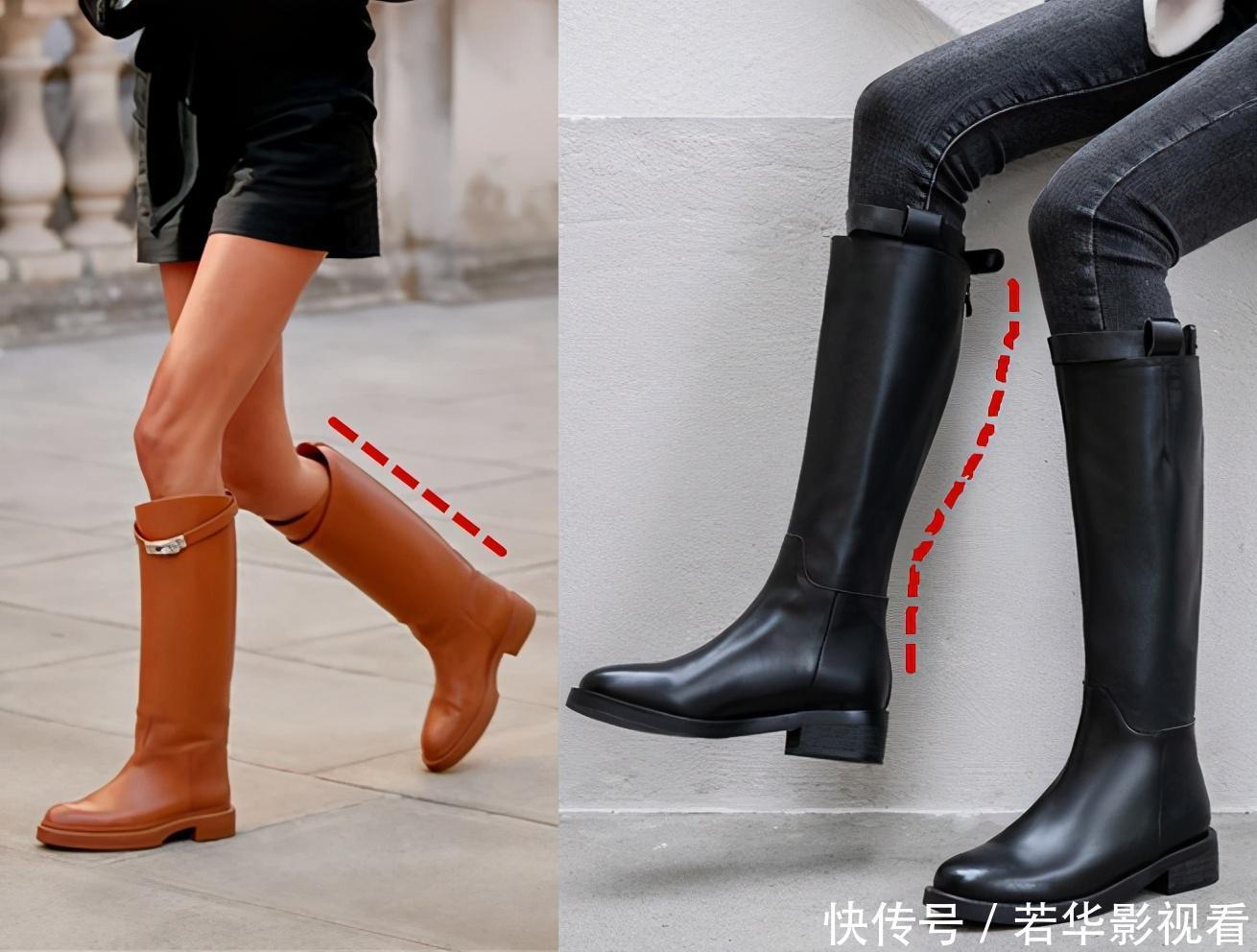 过膝靴也该收一收了，今年流行：紧身裤＋中筒靴，拯救小粗腿
