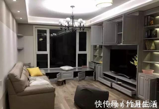 榻榻米床|老公硬把餐厅设“半堵墙”,客厅加个假飘窗,聪明极了!